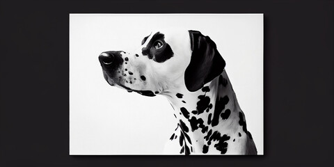 Portrait of australian shepherd dog, digital art illustration.,Generative AI