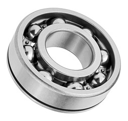 Industrial ball bearing isolated on a white background
