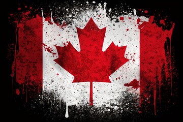 Canada flag background. Generative AI.
