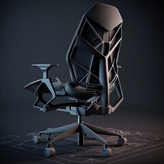 Product design of a modern office chair. Generative AI.