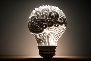 Inspire Creative Thinking with the Brain-Shaped Light Bulb. Generative AI