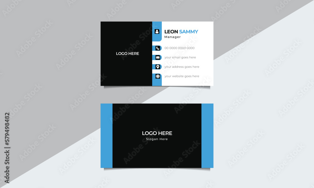 Poster creative and modern vector name card template for personal use.