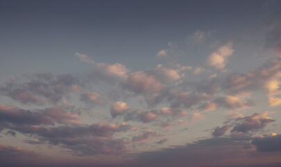Panorama of epic sky with painterly palette of color
