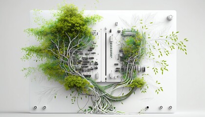 Electric Growth: Exploring the Fusion of Technology and Nature