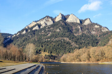 Trzy Korony- Three Crowns is the highest peak of Pieniny Srodkowe in Poland. © agneskantaruk
