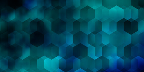 Fototapeta na wymiar Light Blue, Green vector pattern with colorful hexagons.