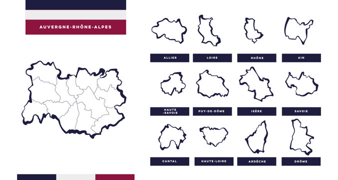 Régions et départements Auvergne-Rhône-Alpes