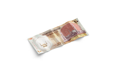 Obraz na płótnie Canvas Money 10 Egyptian pounds money plastic paper 3d Egyptian-banknotes of 10 bills on white background
