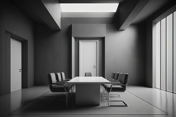 Modern meeting room, generative ai