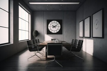 Modern meeting room, generative ai