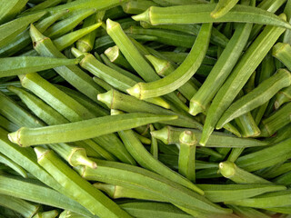 Fresh Ripe Organic Okra