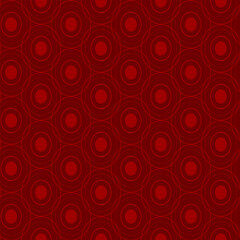 Red background with linear circles, geometric pattern of circles, decorative pattern for wrapping paper, background, wallpaper