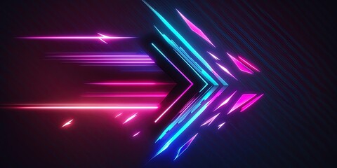 glowing neon lines on a dark background, beautiful wallpaper, generative ai