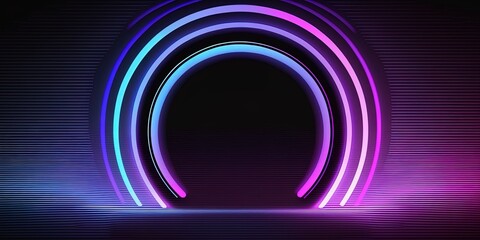glowing neon lines on a dark background, beautiful wallpaper, generative ai
