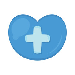 Fototapeta premium blue medical heart