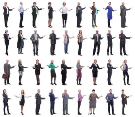 Obraz premium group of successful business people isolated on white