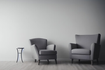 Two Gray sofa in a living room