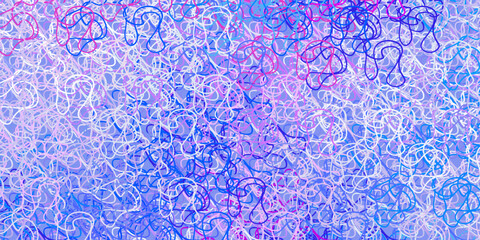 Light blue, yellow vector template with curves.