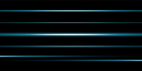 Abstract blue laser beam. On a black background. Vector illustration. lighting effect. directional spotlight.