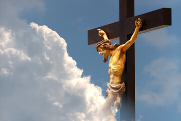 Jezus na krzyżu  - obrazy, fototapety, plakaty