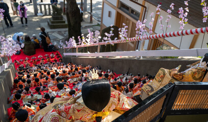 岩槻の大ひな壇飾り