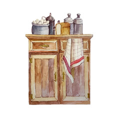 kitchen illustration vector tree dishes