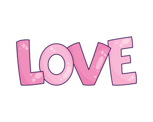 pink love word