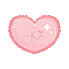 pink heart love lace