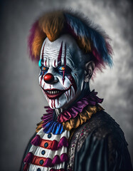 Fake AI generated evil clown