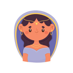 indian woman wearing lilac suit