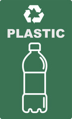 vector icon recycle plastic bottles