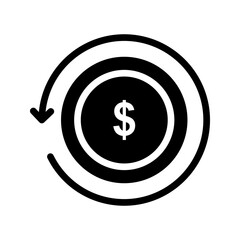 Refund icon. sign for mobile concept and web design. vector illustration