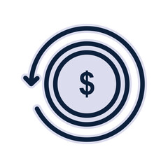 Refund icon. sign for mobile concept and web design. vector illustration