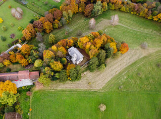 Drone view on a church