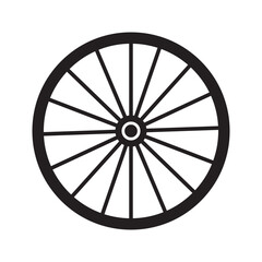 Old wooden wheel icon