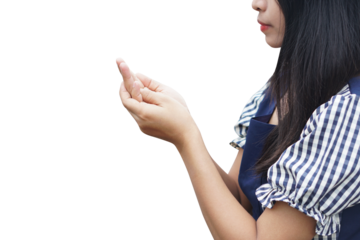 Asian woman having hand numbness