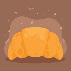 delicious croissant pastry