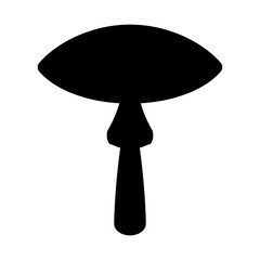 Mushroom icon. Poisonous and edible mushroom black silhouette. Vector isolated on background.