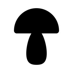 Mushroom icon. Poisonous and edible mushroom black silhouette. Vector isolated on background.