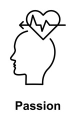 Health, heart, head icon illustration design art