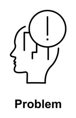 Panic, exclamation, head icon