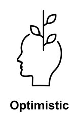 Flower, optimistic, head icon