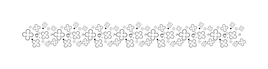 Hand drawn text ornaments flowers