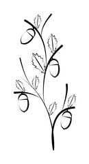 Obraz premium decorative flowers, hand draw