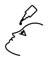 Obraz premium drip on eyes icon illustration design art