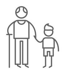 Grandparents, family icon illustration design art