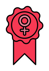 appreciation, feminism, award icon