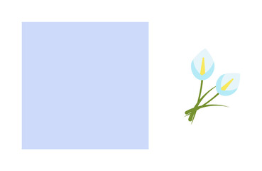 Calla lily flowers white color icon