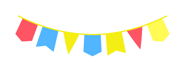 Obraz premium garlands, party flags colored icon