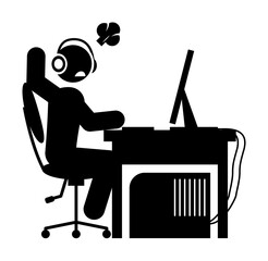 man happy icon illustration design art